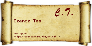 Czencz Tea névjegykártya